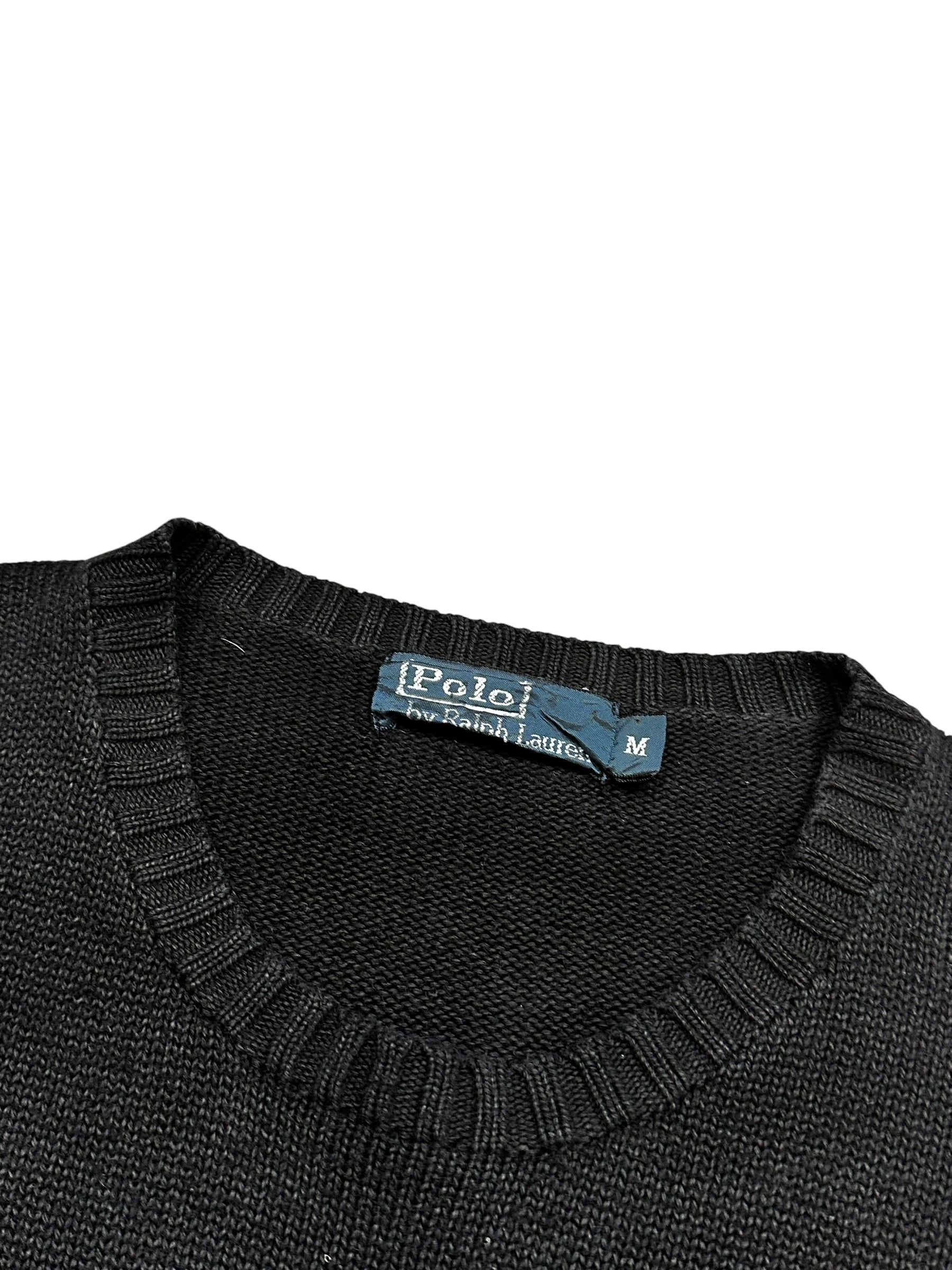 Polo Ralph Lauren Vintage Black Knitted Crewneck (M)