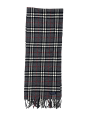 Fekete-fehér kockás vintage sál rojtos széllel, streetwear stílusban