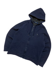 Polo Ralph Lauren Navy Full Zip Up Hoodie (L)