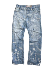 PRINT JEANS DENIM JEANS (M)