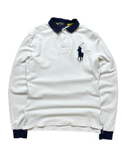 Polo Ralph Lauren White Bigpony Longsleeve Poloshirt (M)