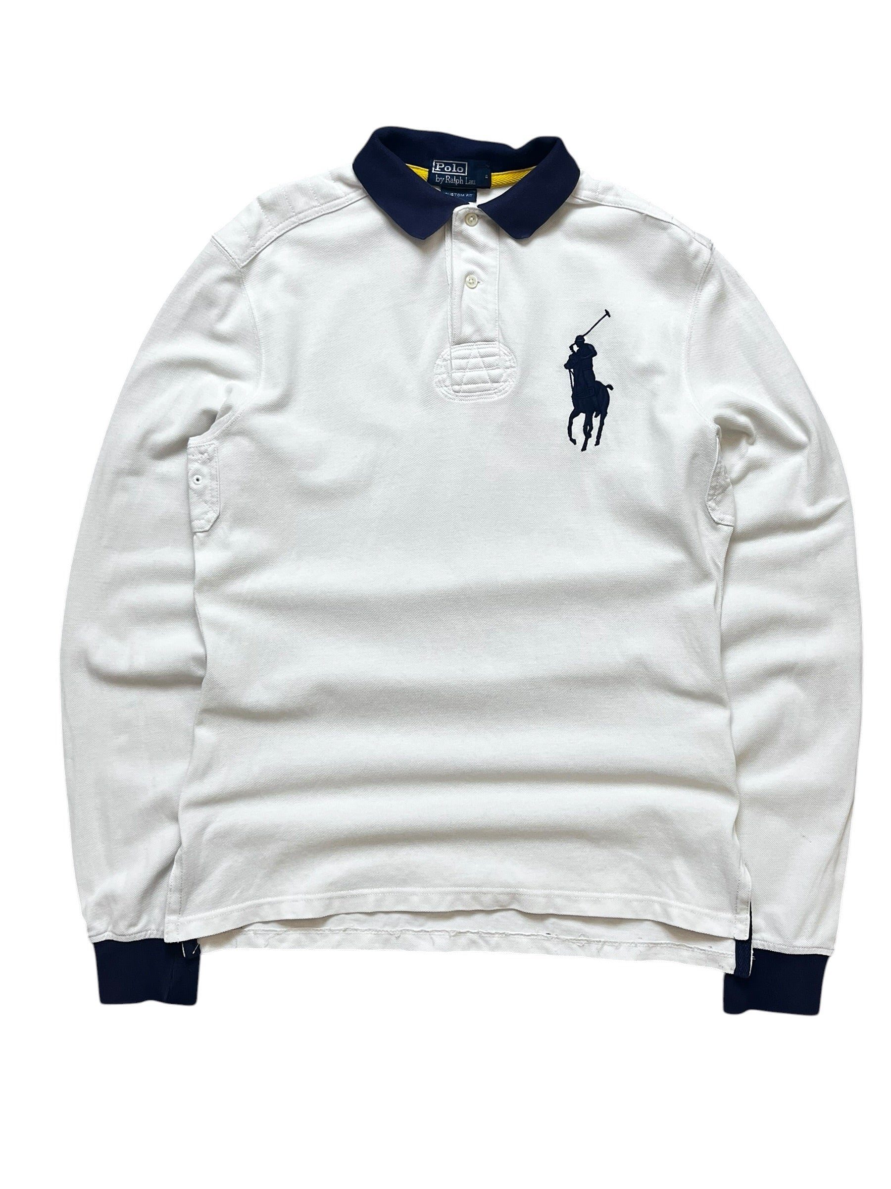 Polo Ralph Lauren White Bigpony Longsleeve Poloshirt (M)