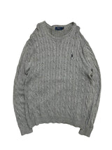 Polo Ralph Lauren Grey Cable Knit Crewneck (XL)
