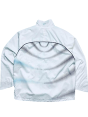 Nike fehér streetwear dzseki, hátán fekete mintával, vintage stílus