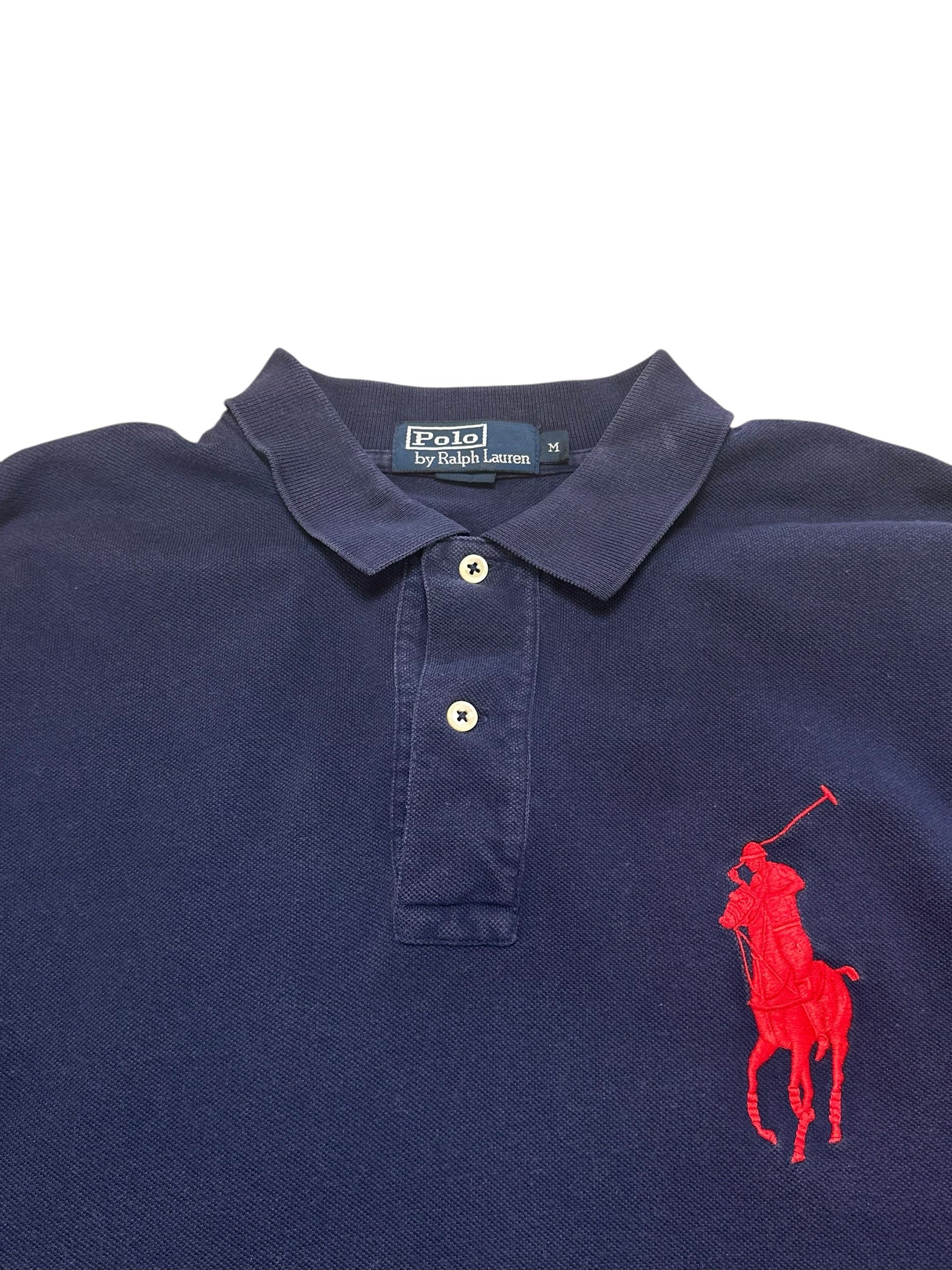 Polo Ralph Lauren Navy Bigpony Long Sleeve Poloshirt (M-L)