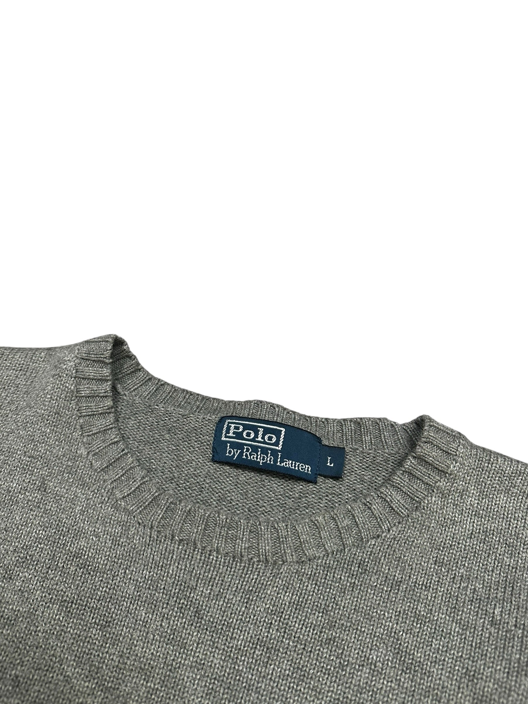Polo Ralph Lauren Vintage Grey Knitted Crewneck (XL)