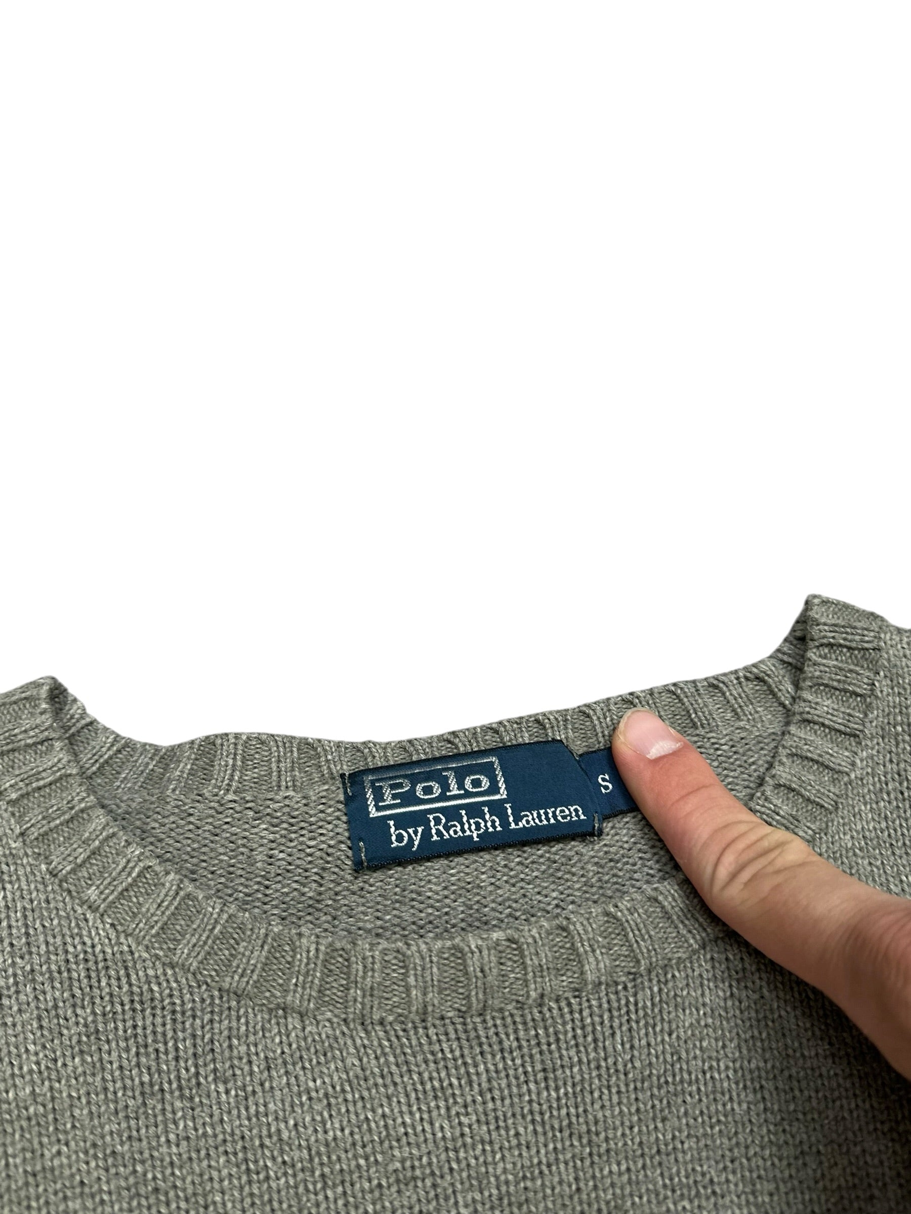 Polo Ralph Lauren Vintage Grey Knitted Crewneck (S-M)