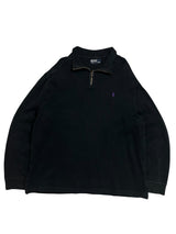 Polo Ralph Lauren Vintage Black Quarter Zip Pulover (XL)