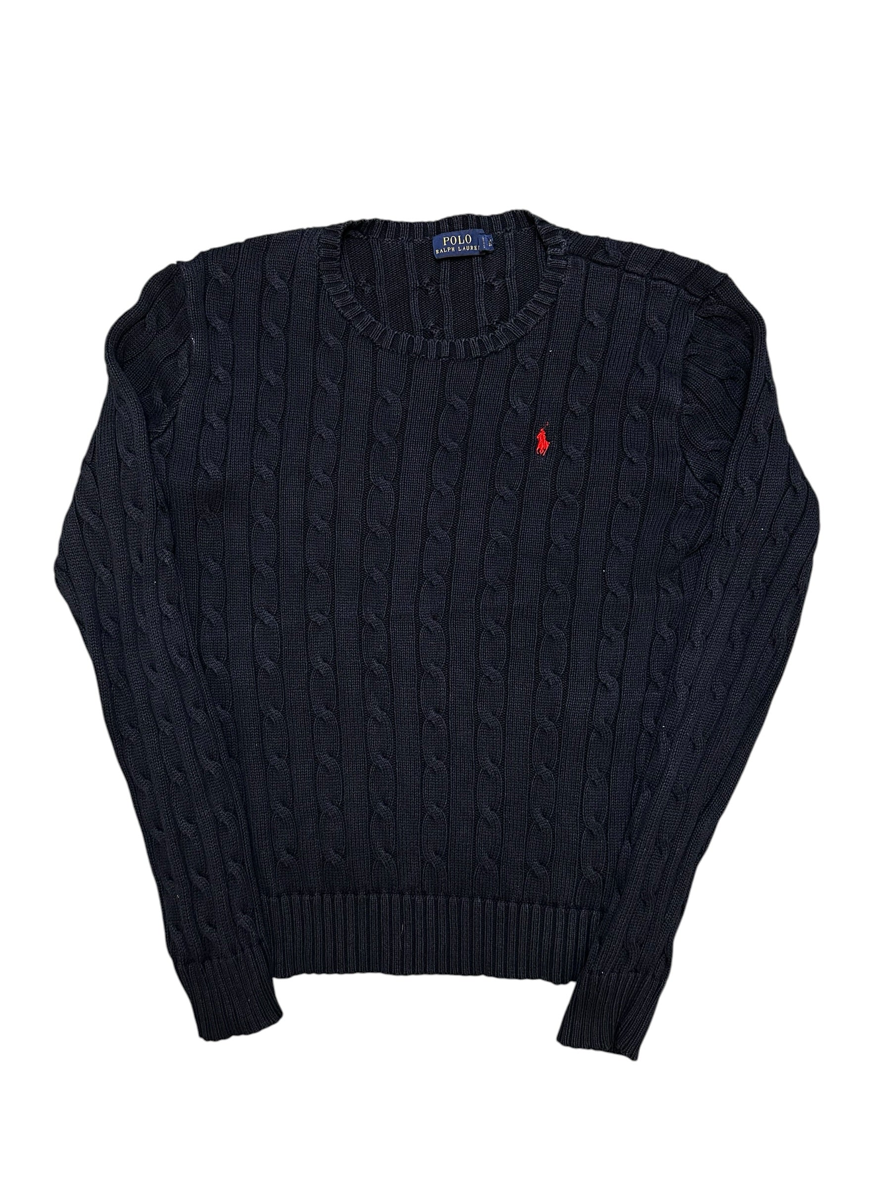 Polo Ralph Lauren Navy Knitted Crewneck (Women M)