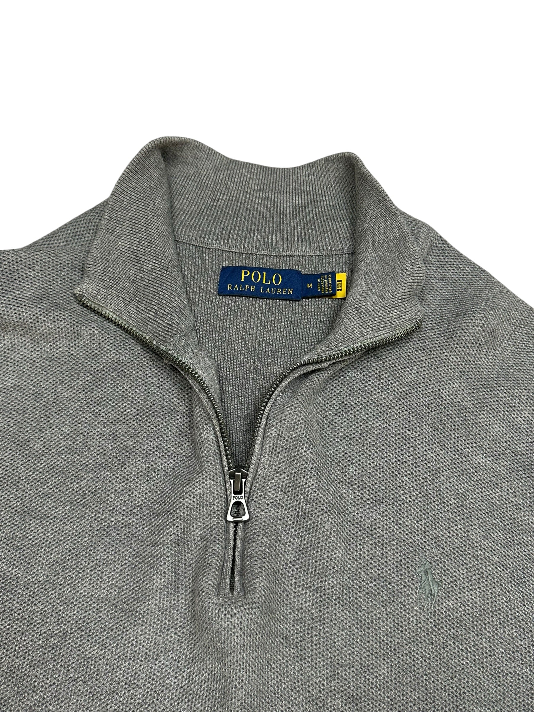 Polo Ralph Lauren PREMIUM Mesh-Knit 1/4 Quarter Zip Pulover (M)