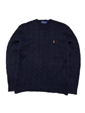 Polo Ralph Lauren Navy Cable Knit Crewneck (L)