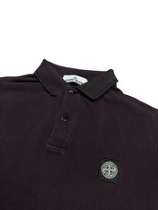 Stone Island Burgundy Long Sleeve Poloshirt (L)