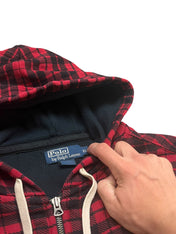 Polo Ralph Lauren Plaid Full Zip Up Hoodie (XL)