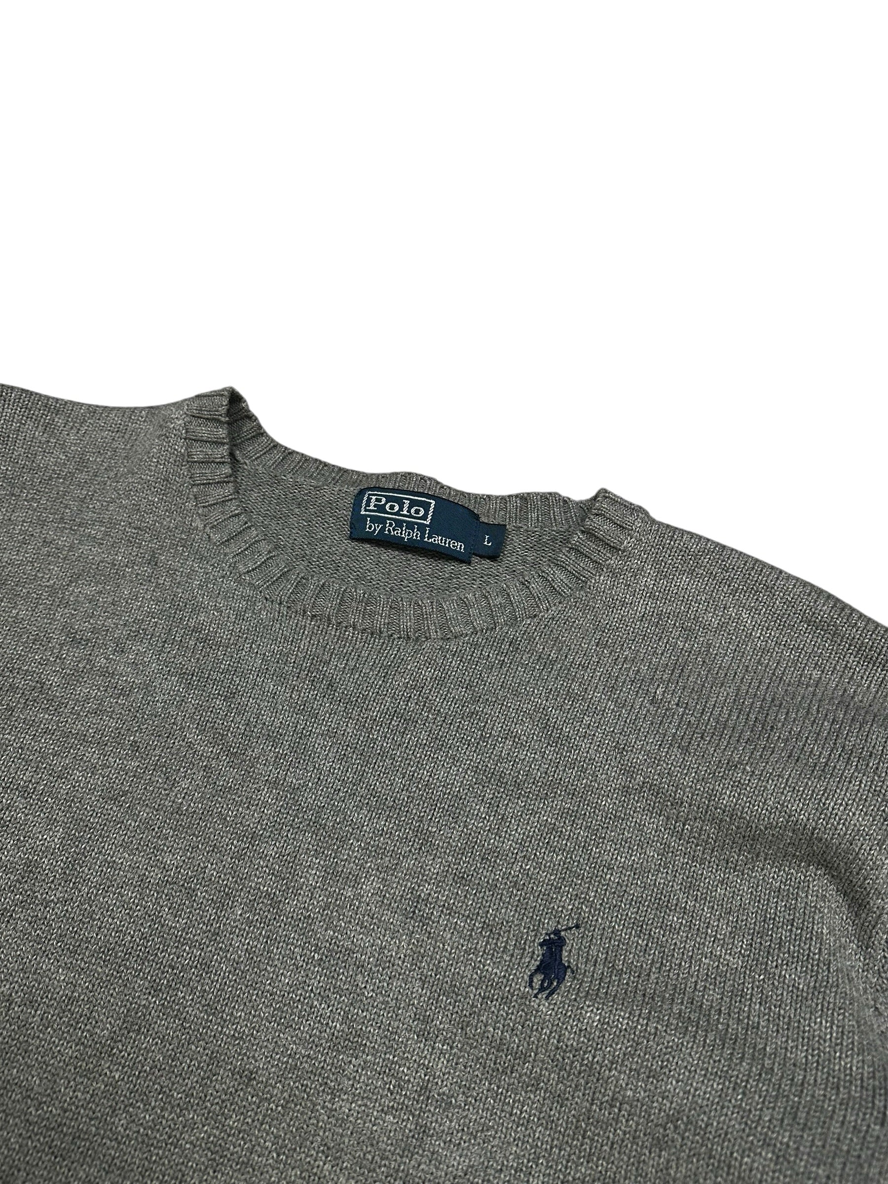 Polo Ralph Lauren Vintage Grey Knitted Crewneck (XL)