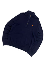 Polo Ralph Lauren Pima Cotton Quarter Zip Pulover (L)