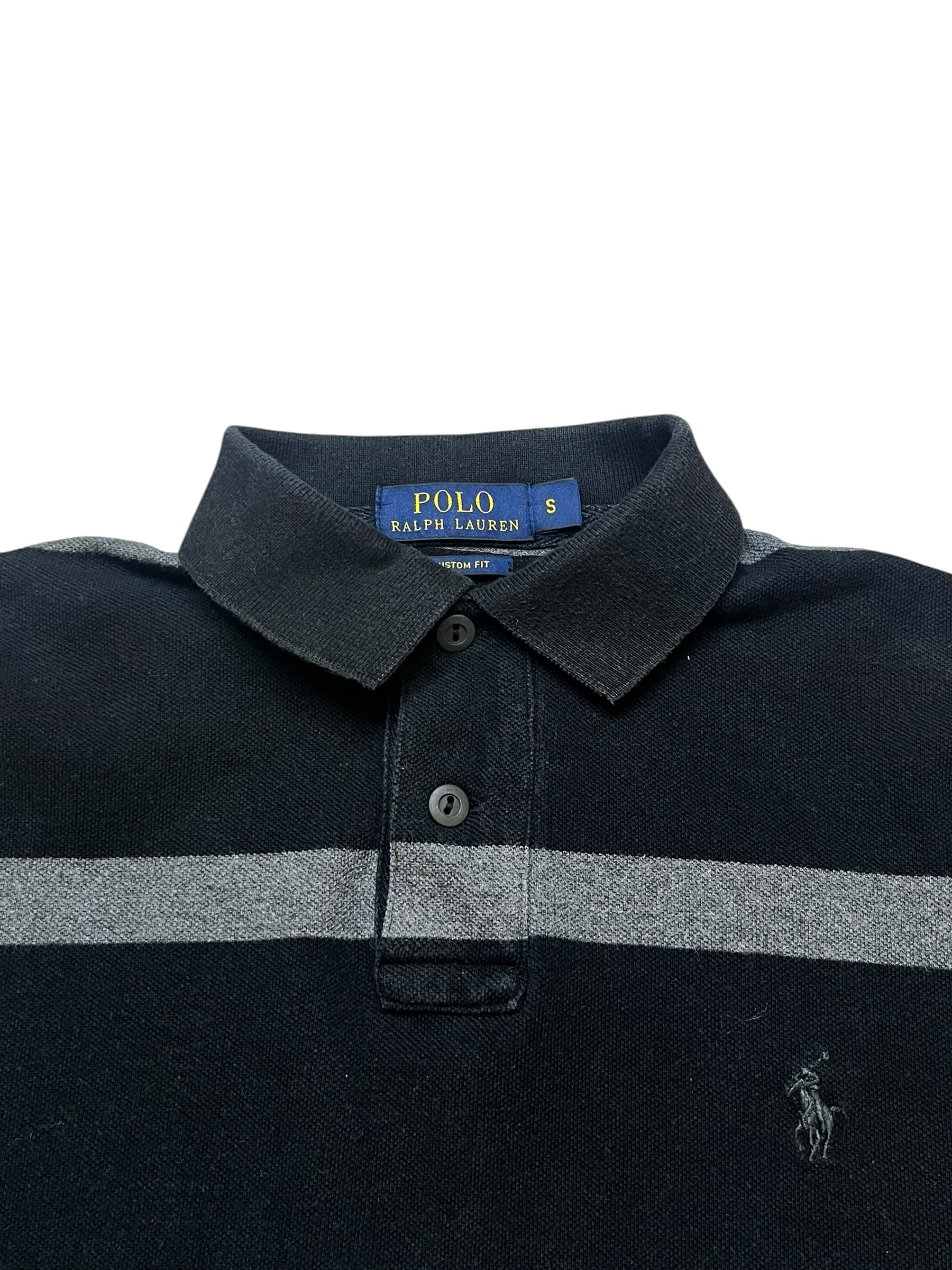 Polo Ralph Lauren Black Striped Poloshirt (S)