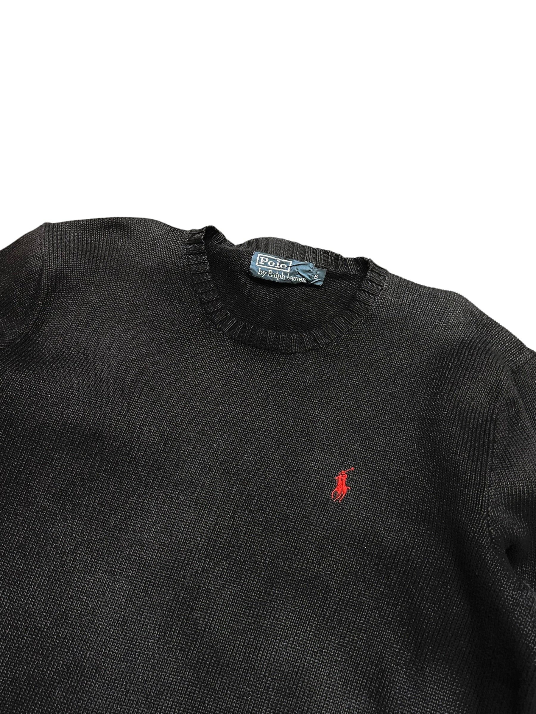 Polo Ralph Lauren Vintage Black Knitted Crewneck (S)