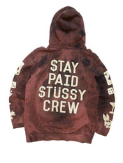 Stüssy "Stay Paid Stüssy Crew" Washed Hoodie (S)