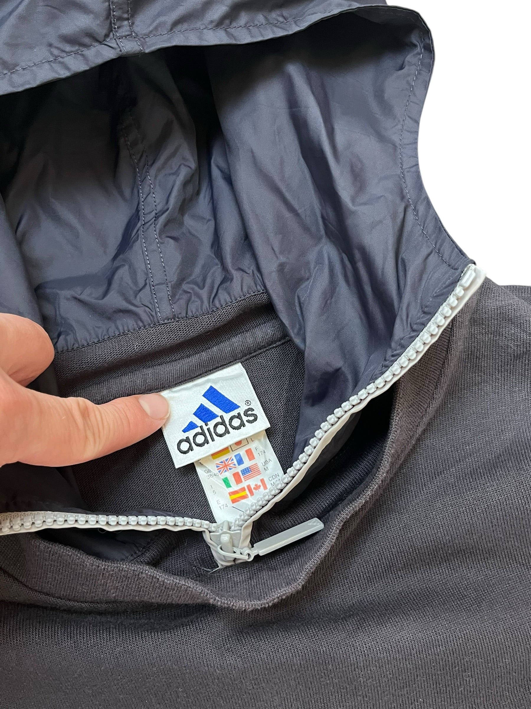 Adidas Vintage '00s Hooded Pullover (M)