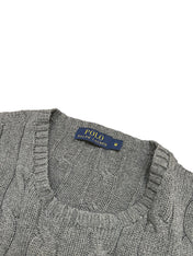 Polo Ralph Lauren Grey Cable Knit Crewneck (M)