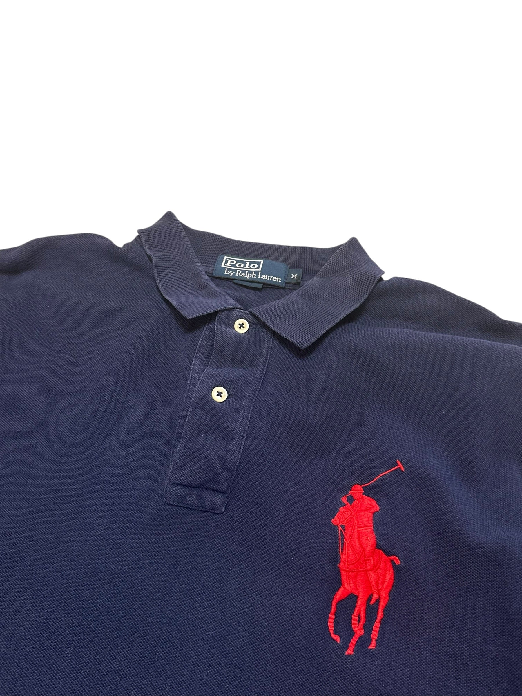 Polo Ralph Lauren Navy Bigpony Long Sleeve Poloshirt (M-L)