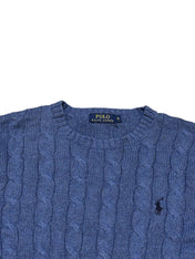 Polo Ralph Lauren Blue Cable Knit Crewneck (S)