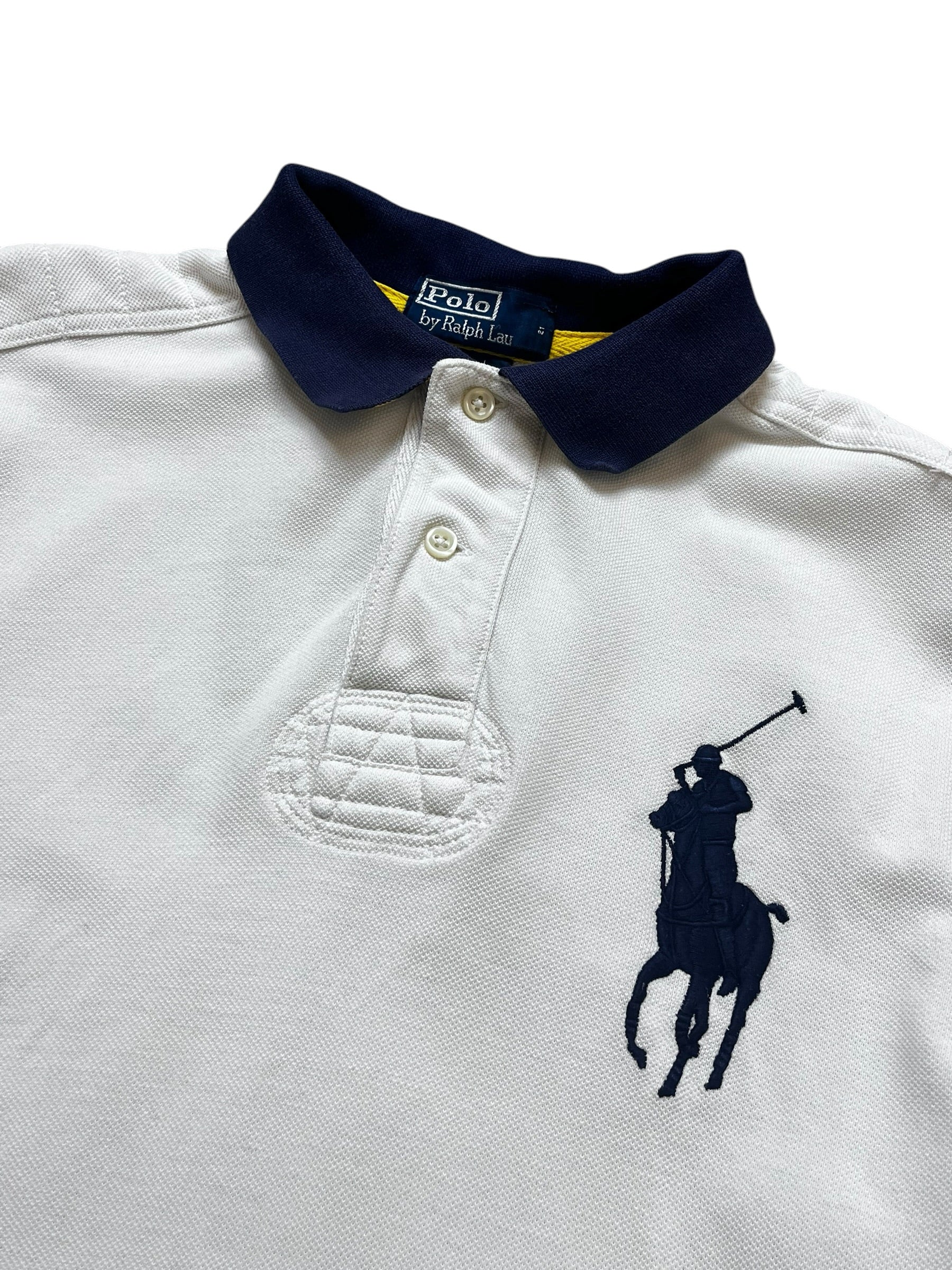 Polo Ralph Lauren White Bigpony Longsleeve Poloshirt (M)