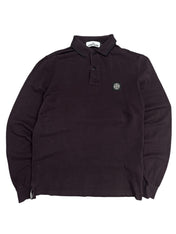 Stone Island Burgundy Long Sleeve Poloshirt (L)