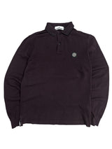 Stone Island Burgundy Long Sleeve Poloshirt (L)