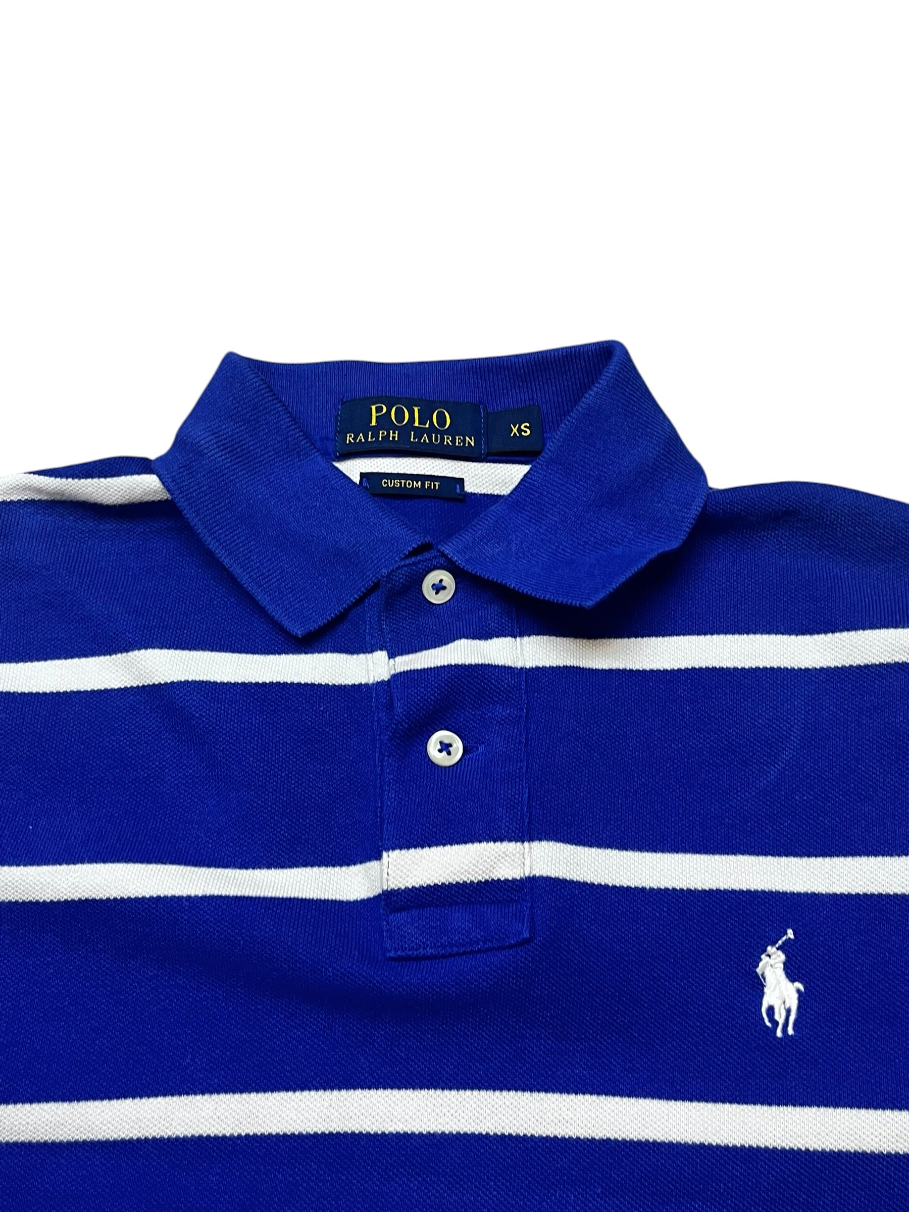 Polo Ralph Lauren Blue Striped Poloshirt (XS)
