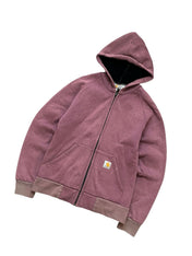 Carhartt Pink Zip Up Hoodie (Women M)