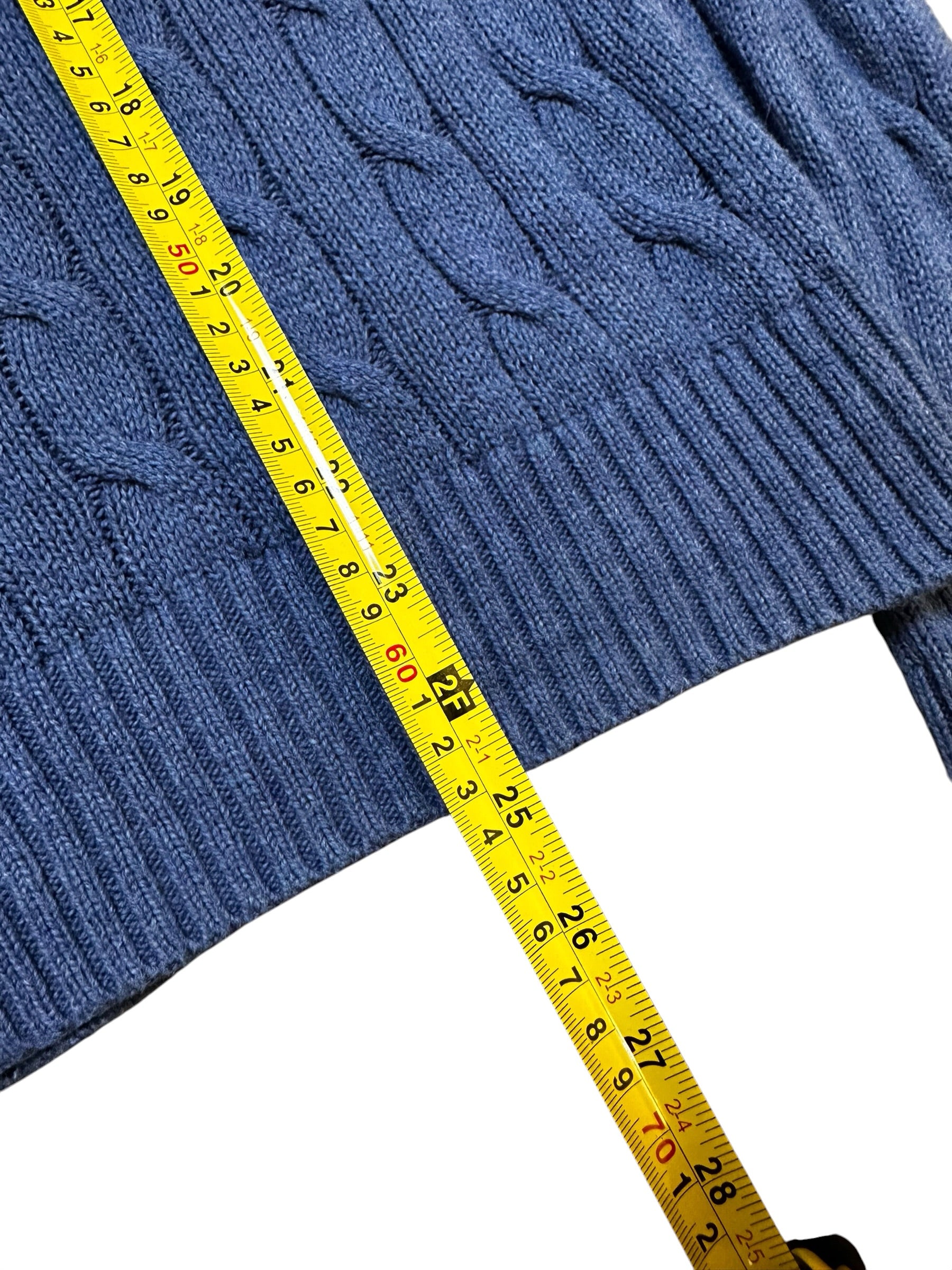 Polo Ralph Lauren Blue Cable Knit Crewneck (S)