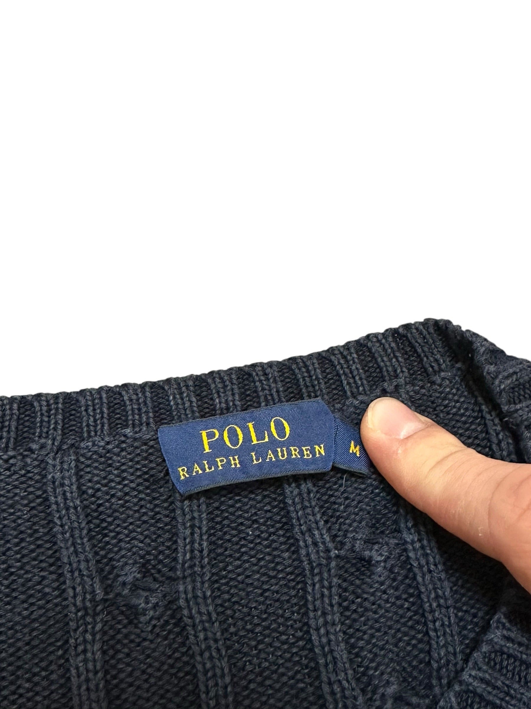 Polo Ralph Lauren Navy Knitted Crewneck (Women M)