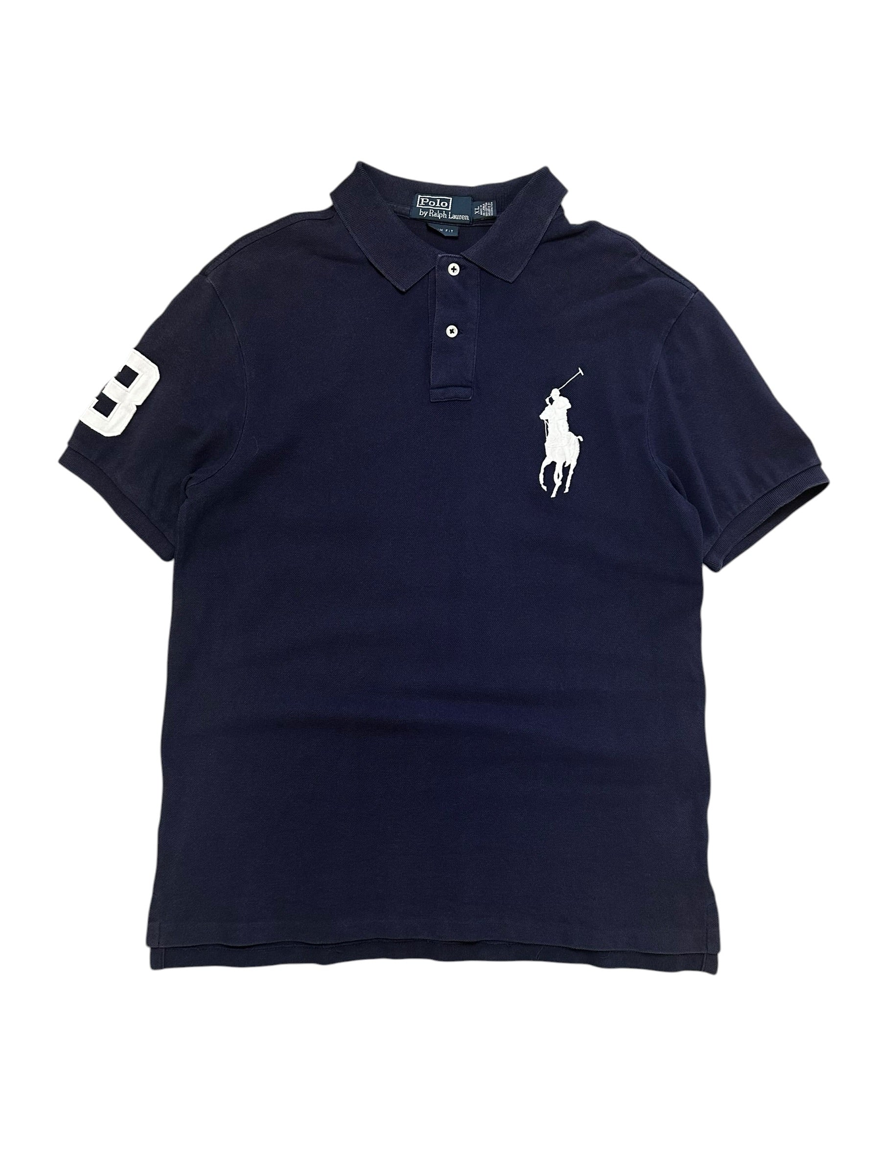Polo Ralph Lauren Vintage Navy Bigpony Poloshirt (L)