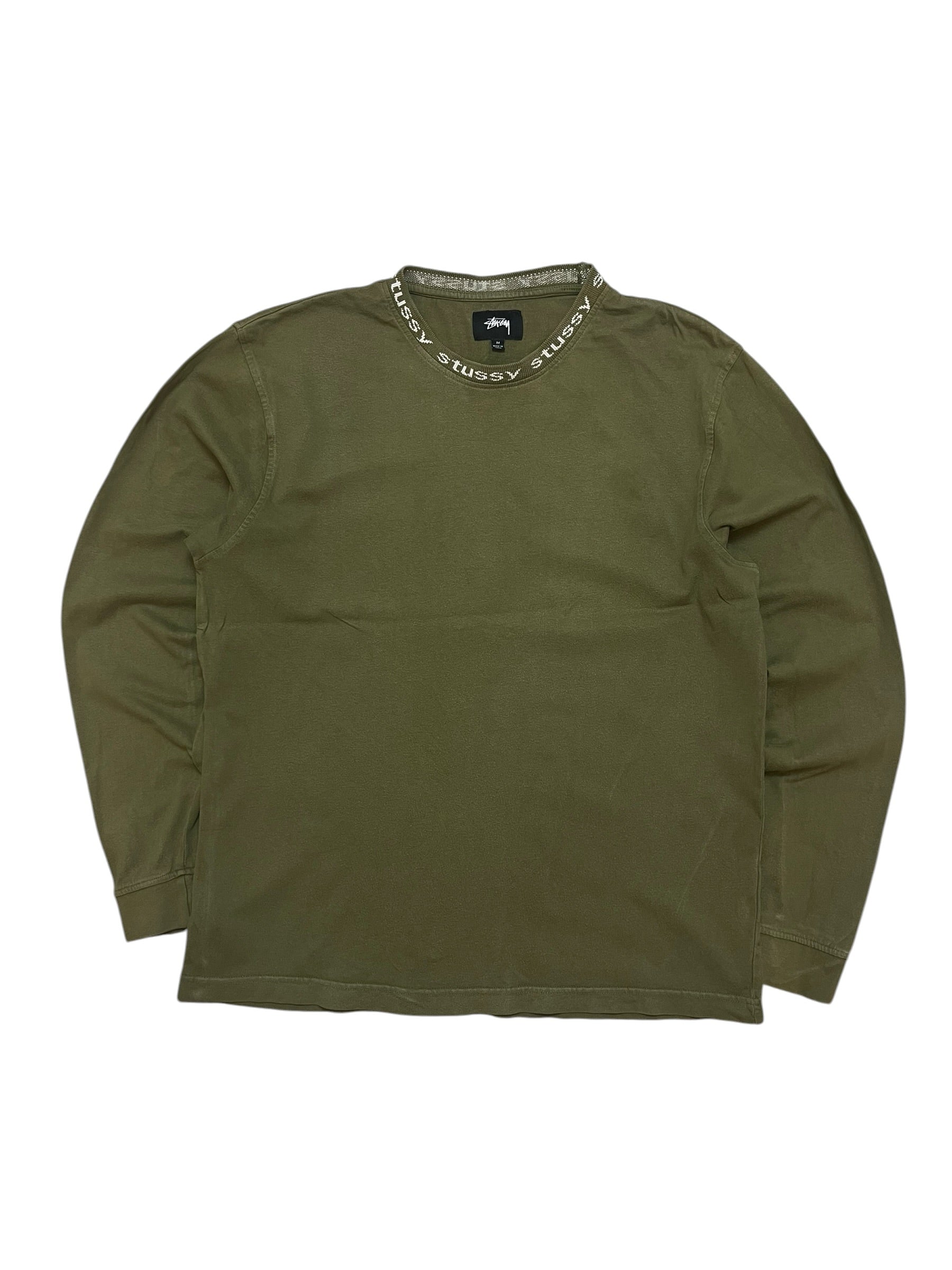 Stüssy Olive Long Sleeve T-Shirt (M)