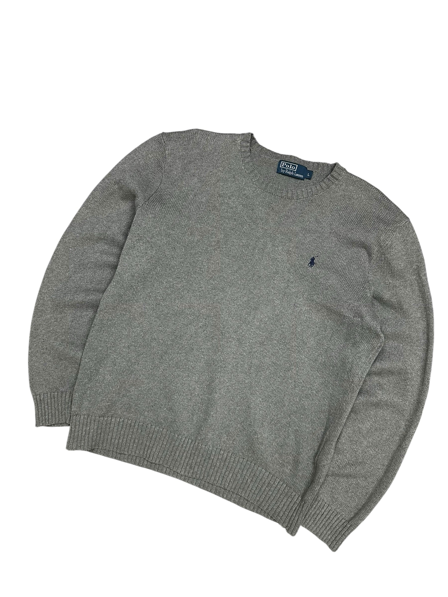 Polo Ralph Lauren Vintage Grey Knitted Crewneck (XL)