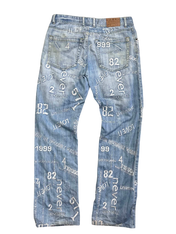 PRINT JEANS DENIM JEANS (M)
