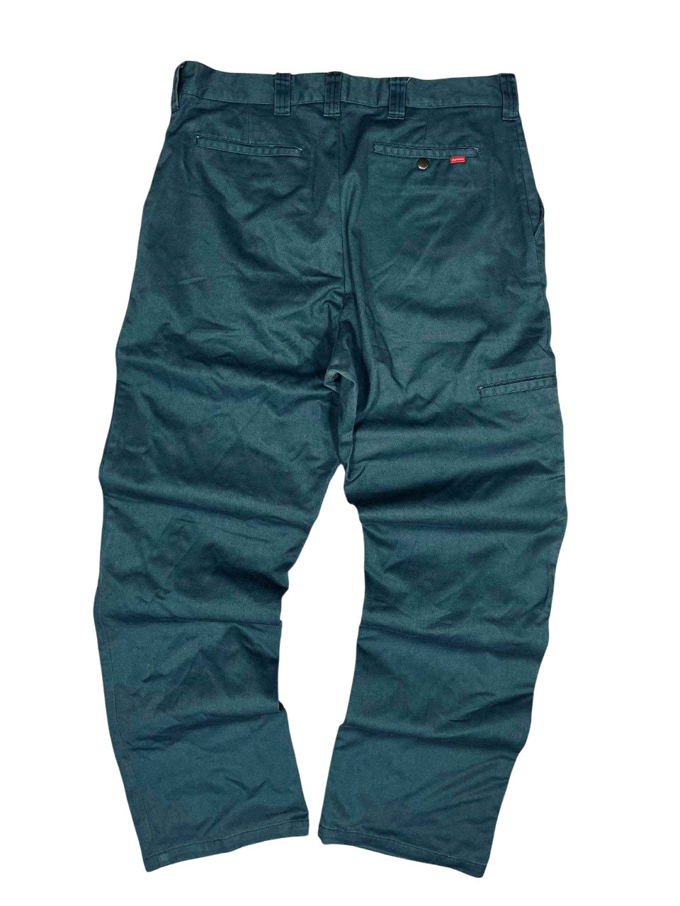 Férfi vintage sötétzöld streetwear nadrág, hátsó zsebekkel, letisztult dizájn