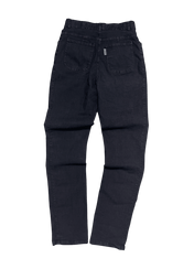 Fekete vintage farmernadrág hátulról, egyenes szárú, streetwear stílus