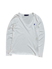 Polo Ralph Lauren V-Neck Longsleeve (Women M, Men XS)