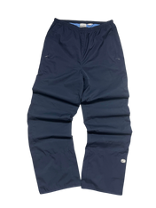 sötétkék Nike streetwear nadrág gumis derékkal, logóval, laza vintage stílus