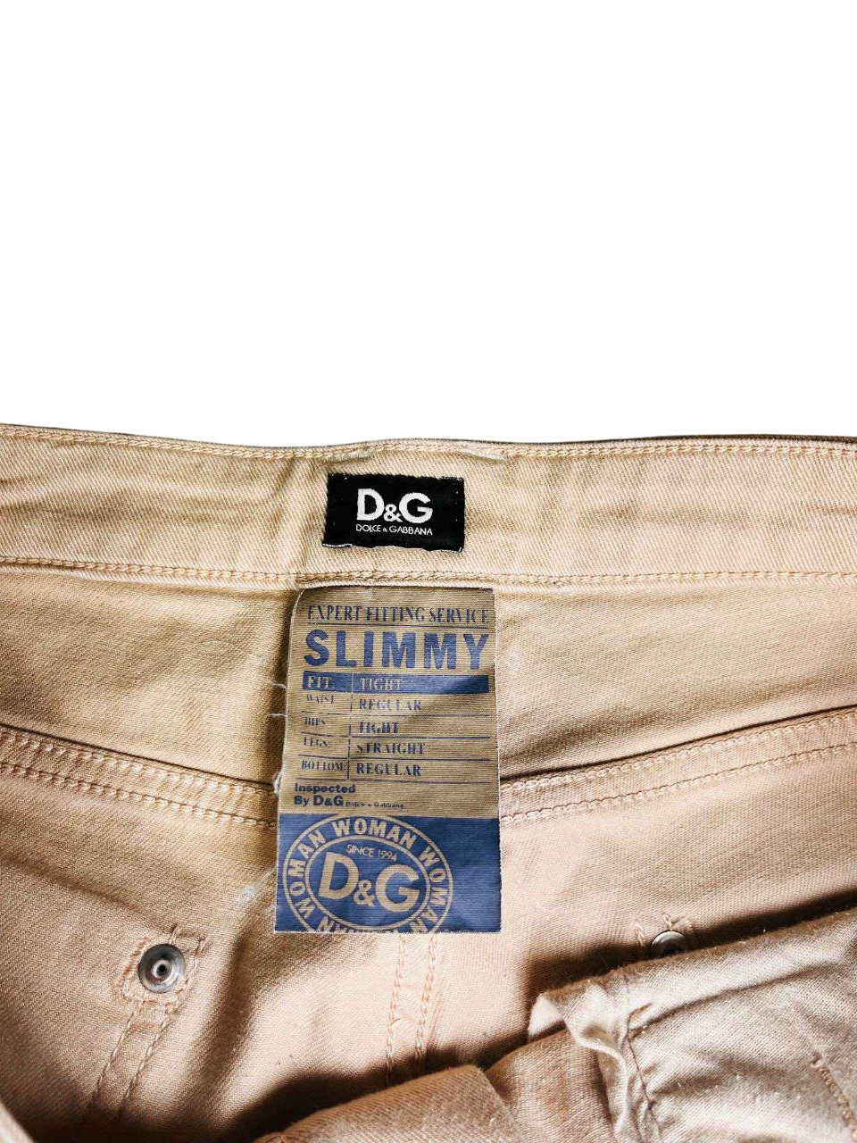 Bézs női D&G nadrág belső címke, Slimmy fazon, vintage designer streetwear