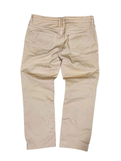 Bézs streetwear farmernadrág hátulnézet, két zsebbel, vintage stílus