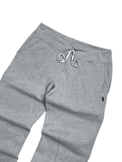 Szürke vintage melegítő nadrág, gumis derékkal, streetwear stílus, zsinórral