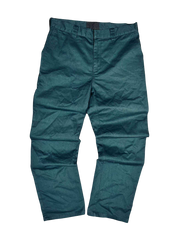 Sötétzöld vintage streetwear nadrág, egyenes szárú, derékszíjjal