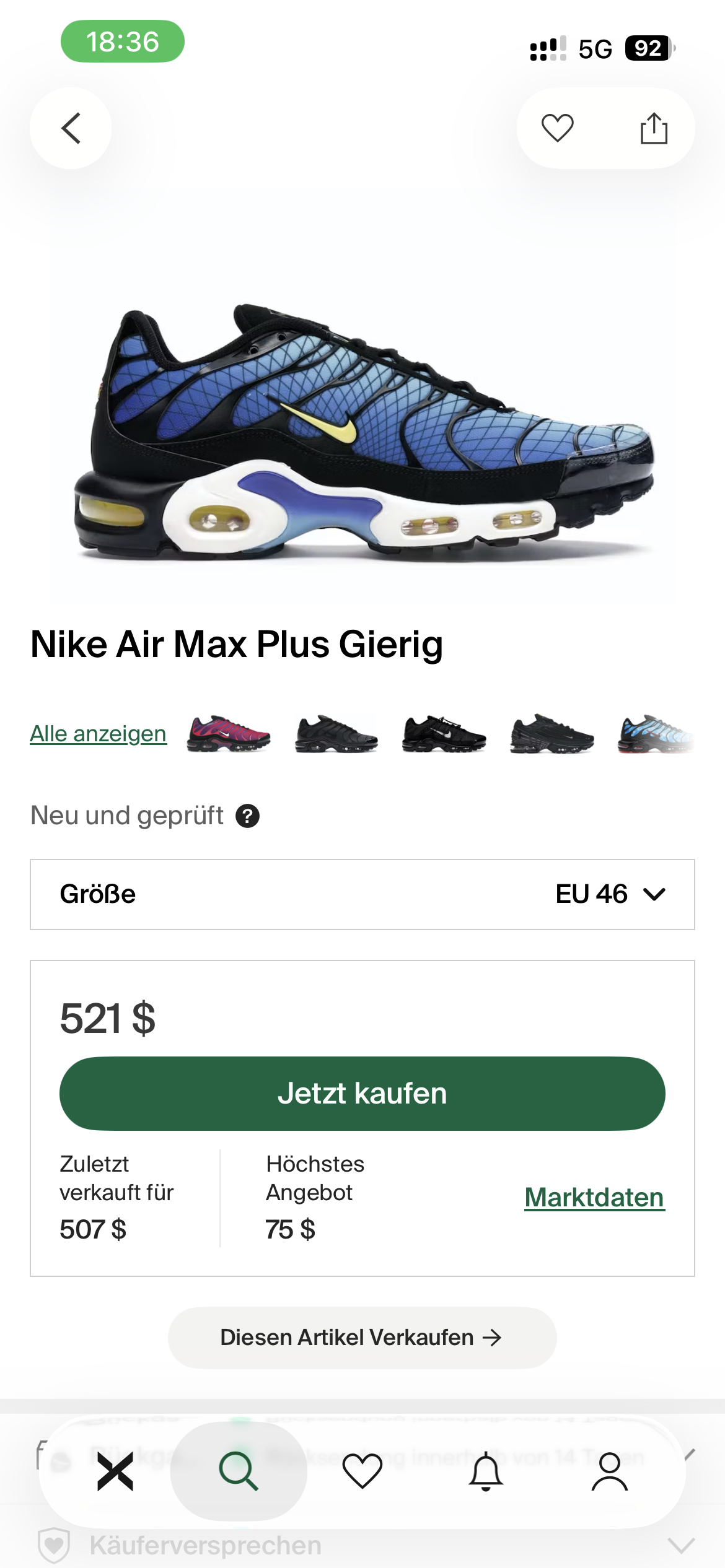Nike Air Max Plus TN Greig (46 EU)