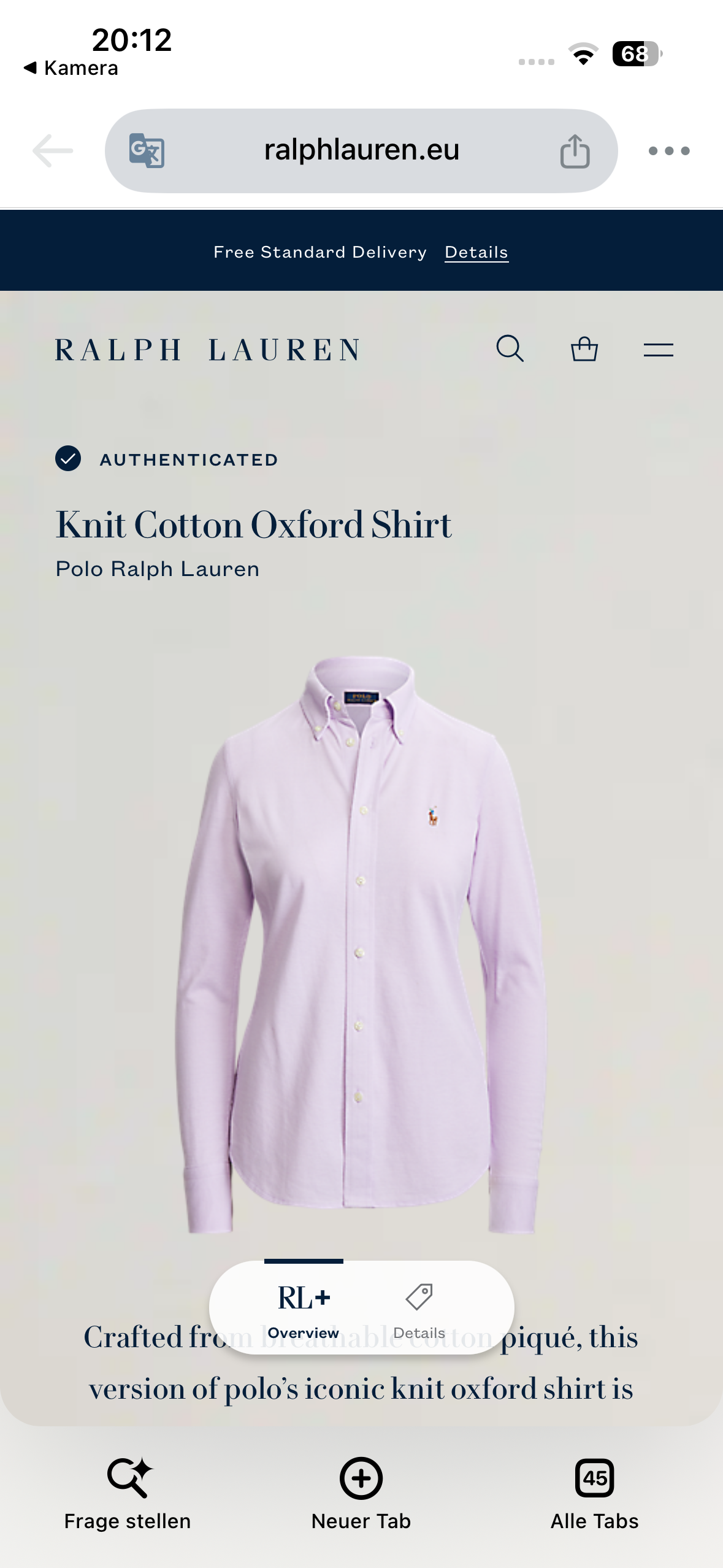 Polo Ralph Lauren Knit Oxford Shirt (Women S)