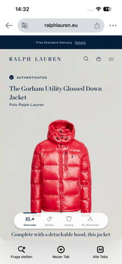 Polo Ralph Lauren Red Pufferjacket (S-M)