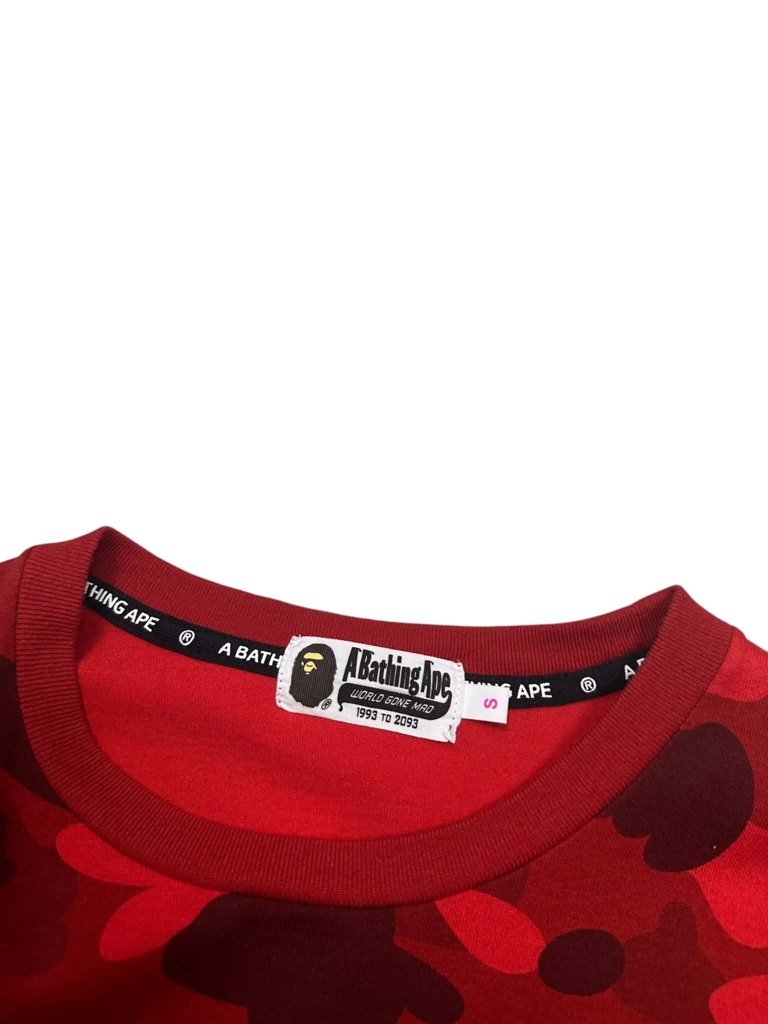 A Bathing Ape (BAPE) Color Camo College Longsleeve T-Shirt (S)
