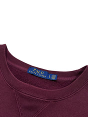Candy Streetwear mélybordó Polo Ralph Lauren férfi pulóver kerek nyakkivágással és belső márkajelzéssel